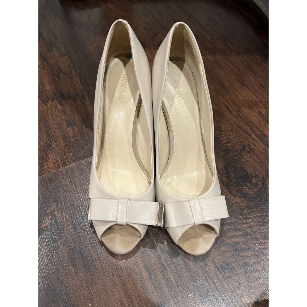 Cream High Heels Peeptoe 8